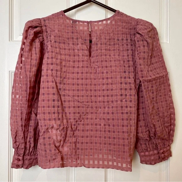 ZARA Balloon Sleeve Blouse in Dusty Pink - Picture 8 of 8